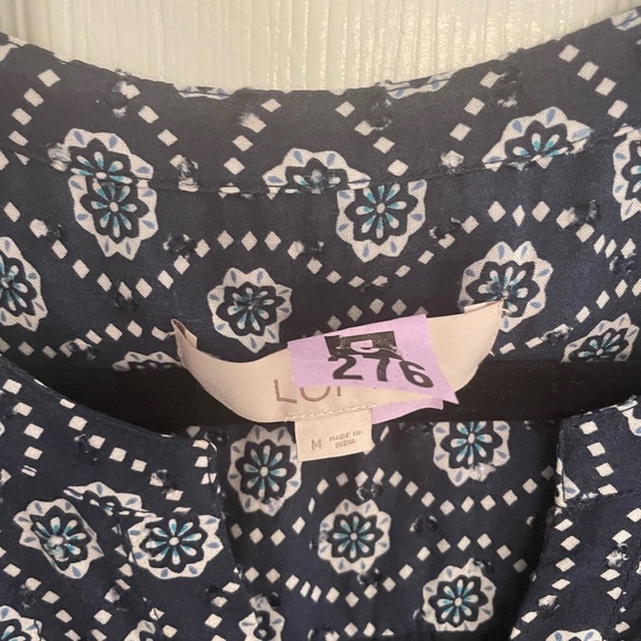 LOFT Pintucked Flounce Dress - Picture 3 of 6